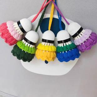 羽毛球挂件diy成品手工毛线钩织创意羽毛球送朋友礼物
