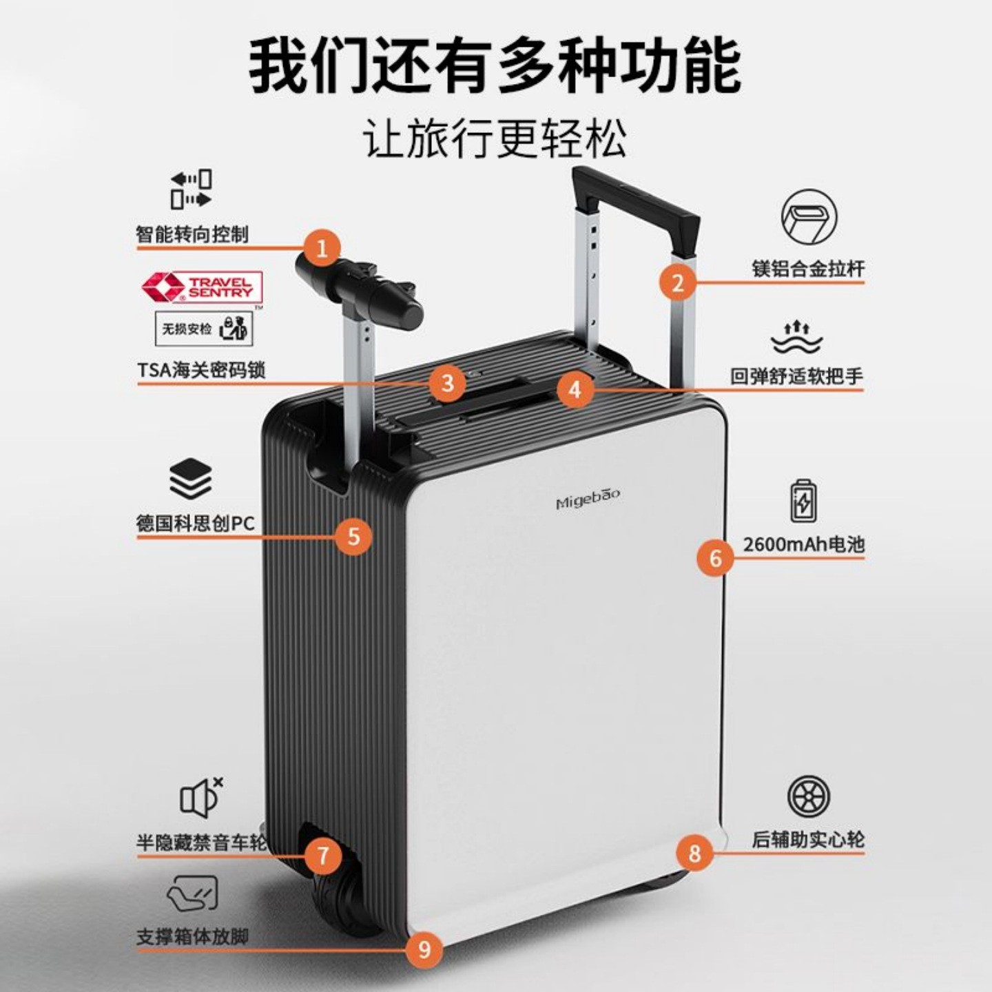 电动行李箱智能骑行可登机可载人