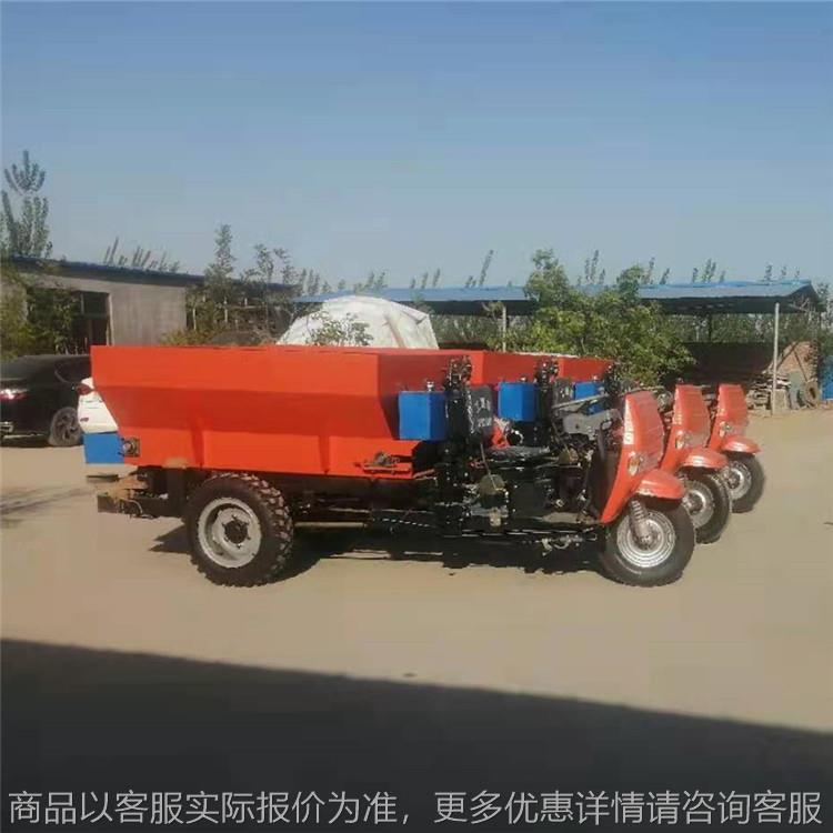 32马力柴油机动三轮撒肥车大棚果园三轮2方撒肥车有机肥抛粪车