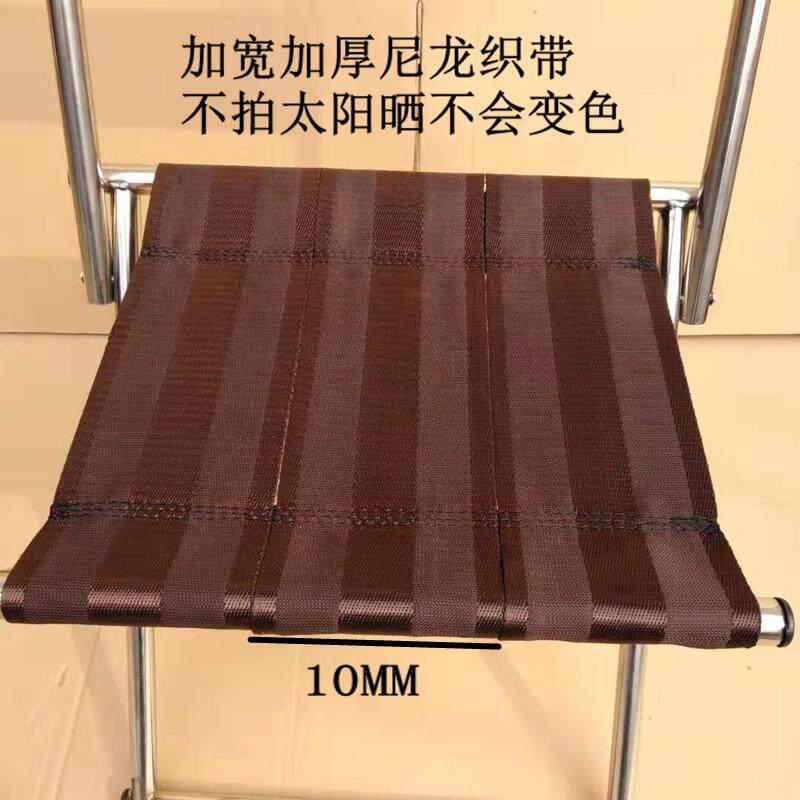 新品不锈钢加厚加大马扎靠背折叠椅子户外便携钓鱼椅子加宽老人用