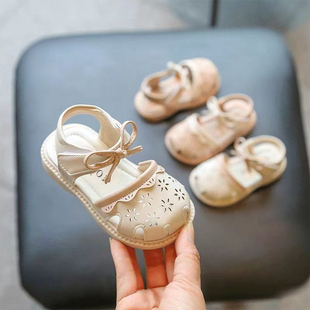 夏季 软底防滑包头凉鞋 新款 1一3岁女童公主鞋 婴儿学步鞋 女宝宝凉鞋