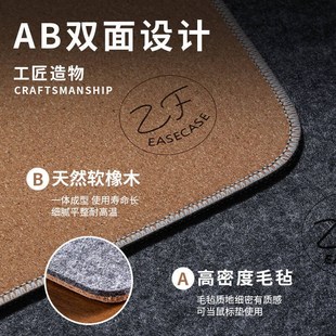 软木毛毡鼠标垫桌垫办公r超大号电竞电脑桌面家用轻奢男女生鼠标