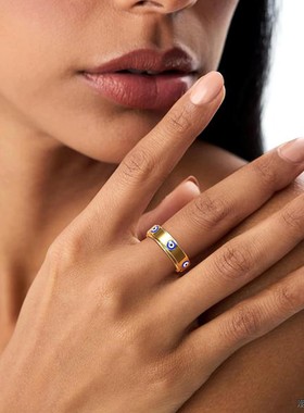 恶魔之眼新款可旋转指环EvilEyes