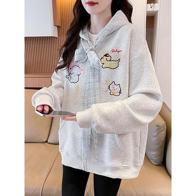 初秋外套女2025新款春秋学生韩系学院风卡通刺绣棒球服夹克上衣潮