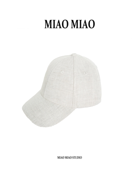 【和安】徐淼淼 NEW 「极简随性」 原色亚麻宽边遮阳棒球帽MS2079