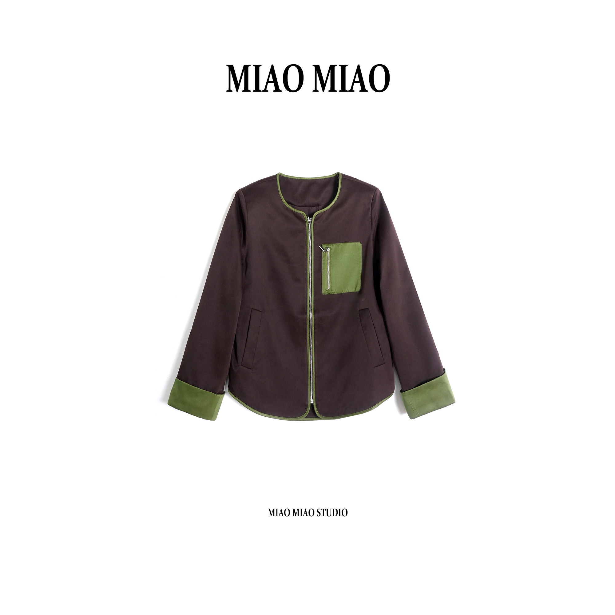 【芙华】徐淼淼早春上新莨绸桑蚕丝国风重缎香云纱上衣外套R1856