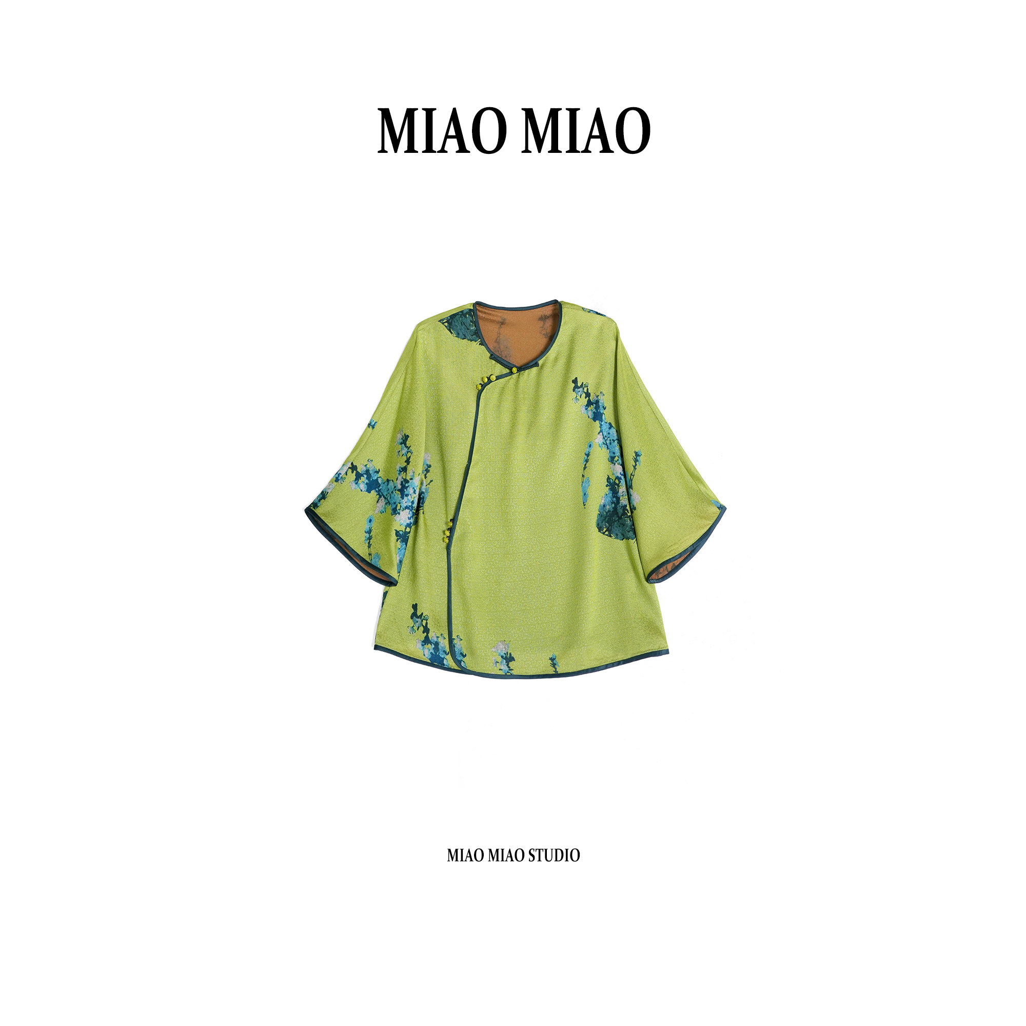 【翠华灼】徐淼淼早春非遗三经绞罗高定国风新中式新款上衣R1900