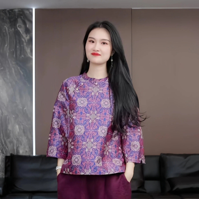 【瑞锦】徐淼淼春夏'福履齐长'新中式国风高定非遗蜀锦上衣BM2273