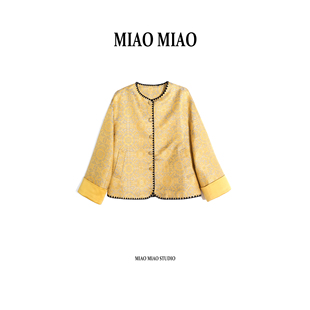 【金序】徐淼淼早春国风非遗宋锦新中式宝相花桑蚕丝外套R1847