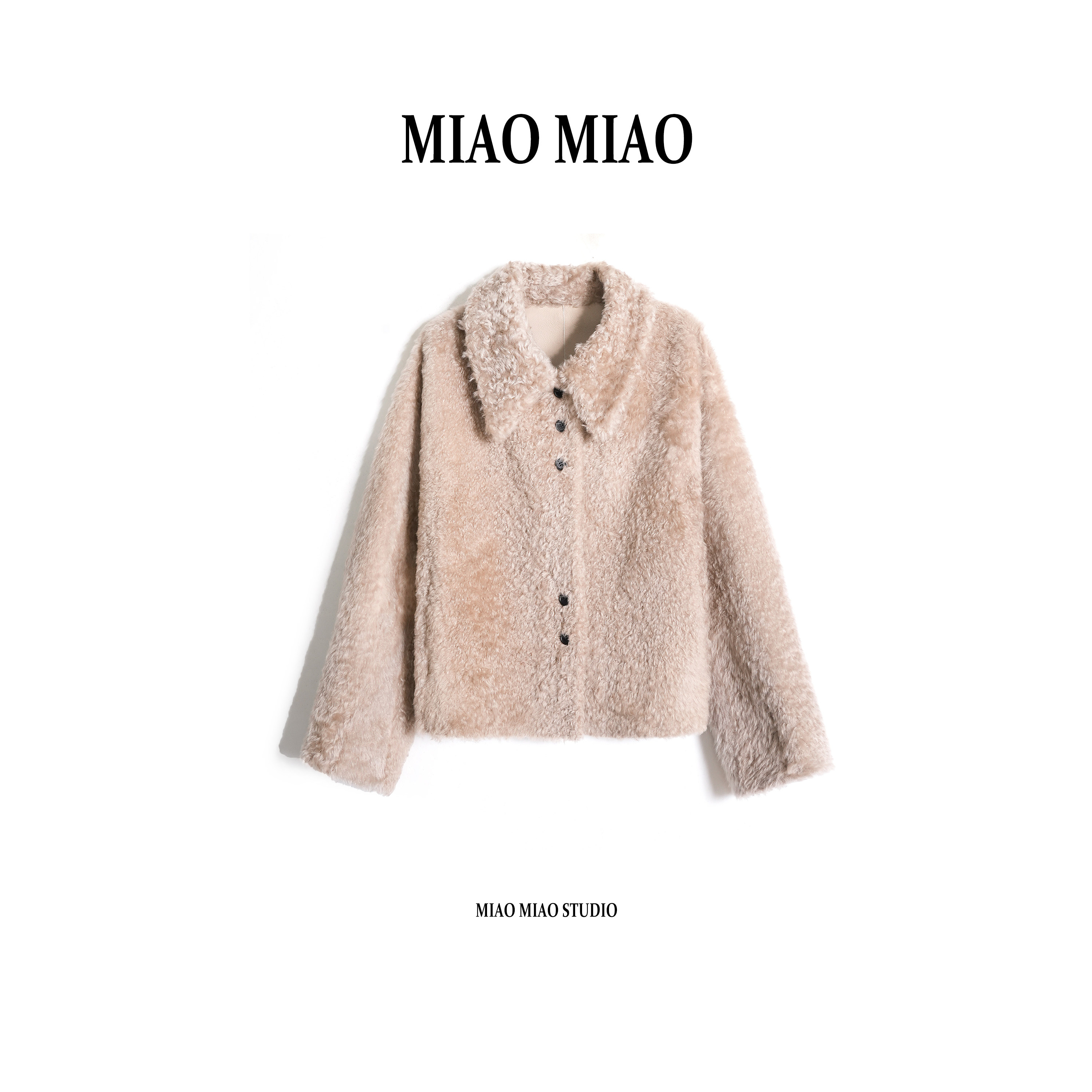 【浔暮】徐淼淼冬季穿搭法国进口羊皮毛一体乐芙兰拉空皮草VC1746