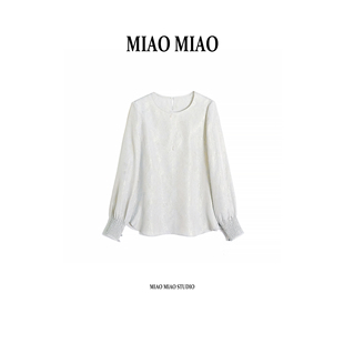 【念淑】徐淼淼早春新款国风新中式冠乐绉桑蚕丝气质上衣F1962