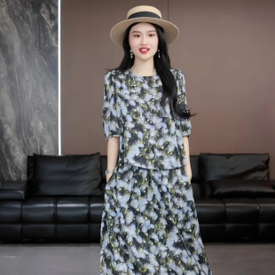 名家张林根四经绞罗非遗红云纱半裙R2260 徐淼淼春夏新款 烟茉