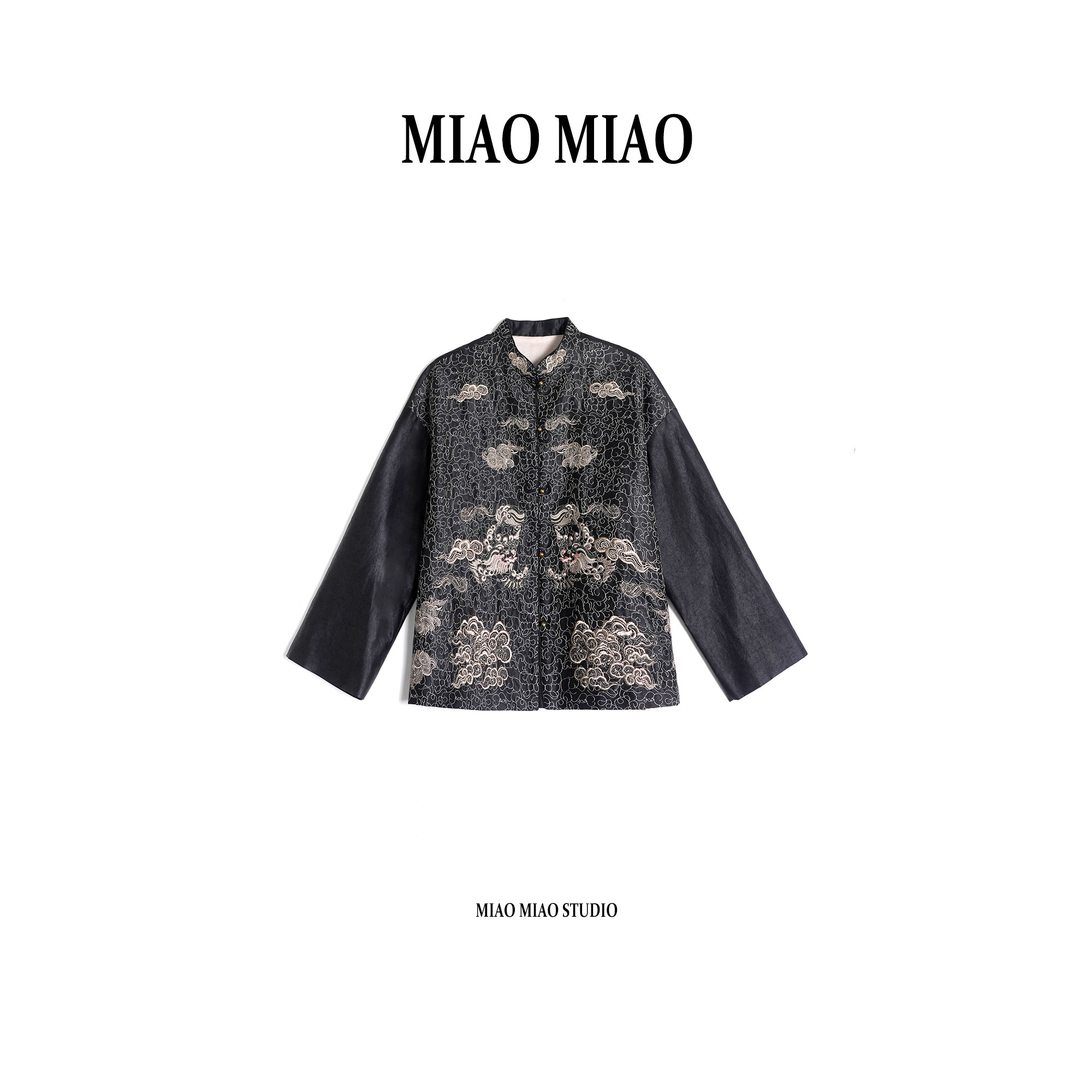 【希昀】徐淼淼早春重工刺绣缎龟非遗香云纱国风上衣外套W1942