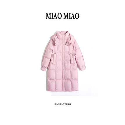 【凛珊】徐淼淼冬季穿搭保暖三星90白鹅绒简约连帽鹅绒服XW1740