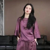 重缎非遗香云纱直筒裤 丹云映霞 徐淼淼国风春款 CV2133 安知