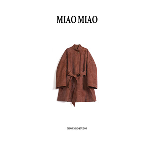 【谷晴】淼淼家20555国风新款春季新中式丝毛提花香云纱上衣外套