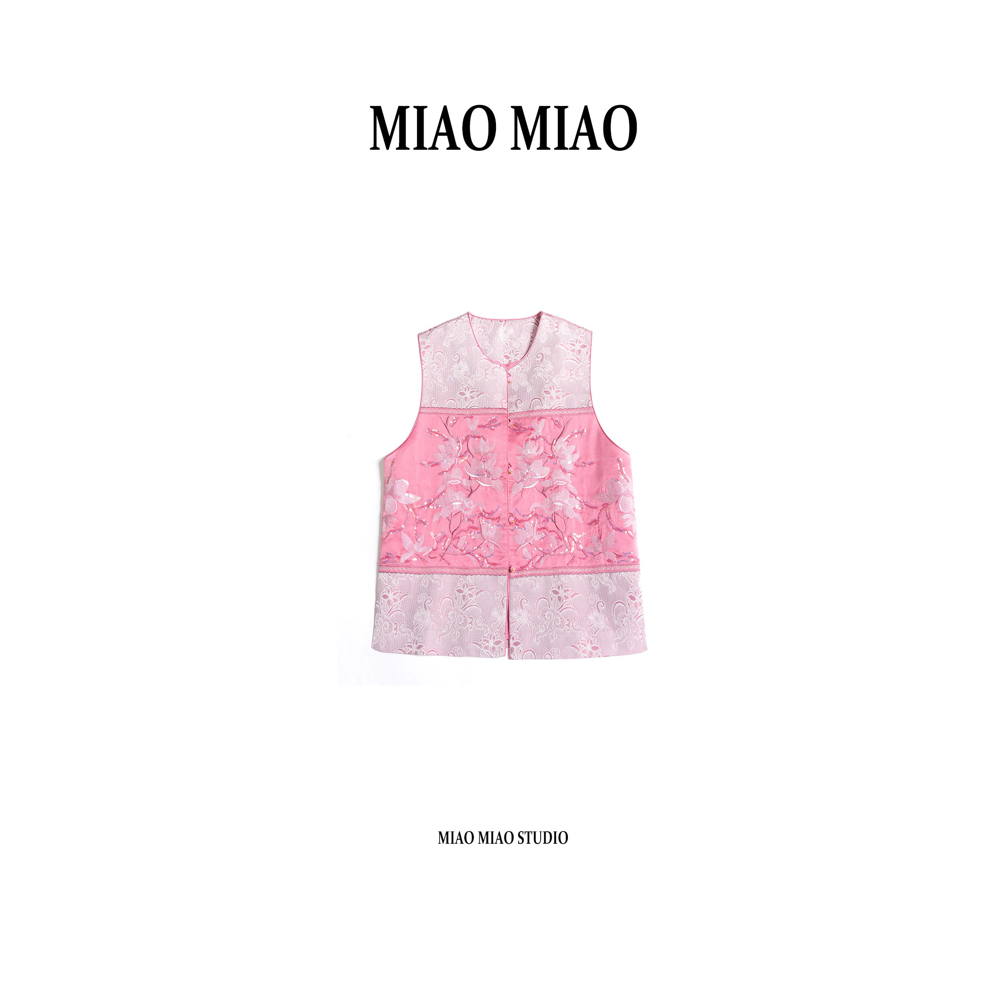 【西江月】徐淼淼国风非遗100%桑蚕丝四经绞罗冬季穿搭马夹R1738