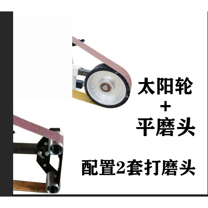 工业不锈钢管抛光机磨床砂带机气动外圆抛光打磨机台式罐体砂带机