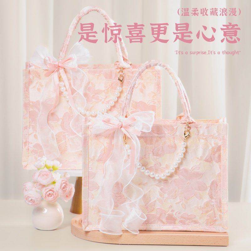 刺绣手提包伴手礼女伴娘实用结婚礼盒空盒子小众高级感帆布礼物袋,节庆用品/礼品,创意礼盒/礼品套组,淘宝优惠券,粉丝福利购,淘宝优惠卷