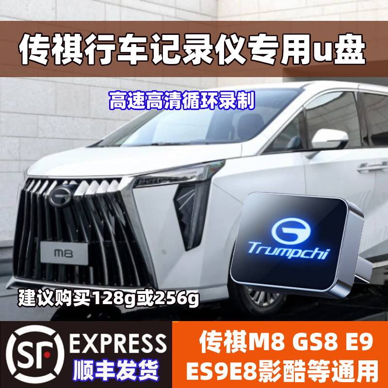 传祺行车记录仪专用u盘新款M8大师宗师ES9/影酷E9/gs8/E8全景优盘