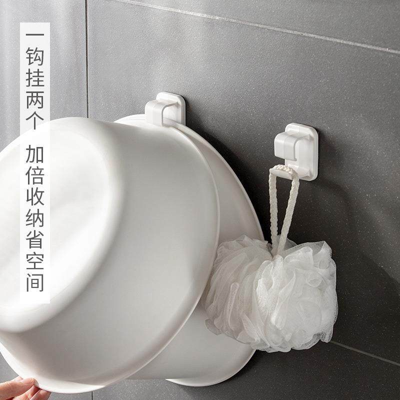 爆款A2942浴室壁挂洗脸盆挂钩免打孔厨房家用收纳架子脸盆挂架,收纳整理,挂钩/粘钩,淘宝优惠券,粉丝福利购,淘宝优惠卷