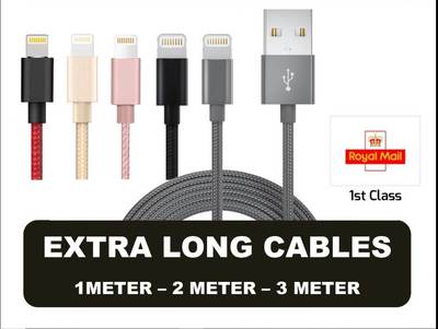 1M 2M 3M Braided Lightning Charger Cable iphone pro max 13