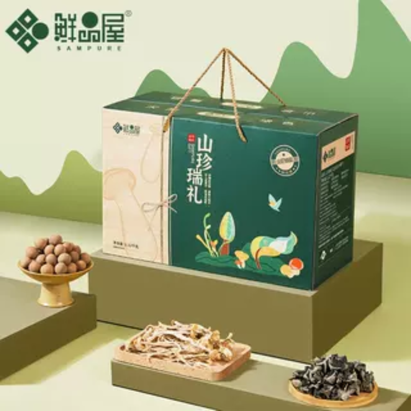 鲜品屋山珍礼盒节令食品中秋大礼包企业团购福利礼品山珍优选700g,粮油调味/速食/干货/烘焙,香菇类,淘宝优惠券,粉丝福利购,淘宝优惠卷