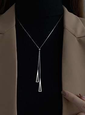 秋冬长款毛衣链女项链2024年新款潮小众设计感高级卫衣锁骨链女