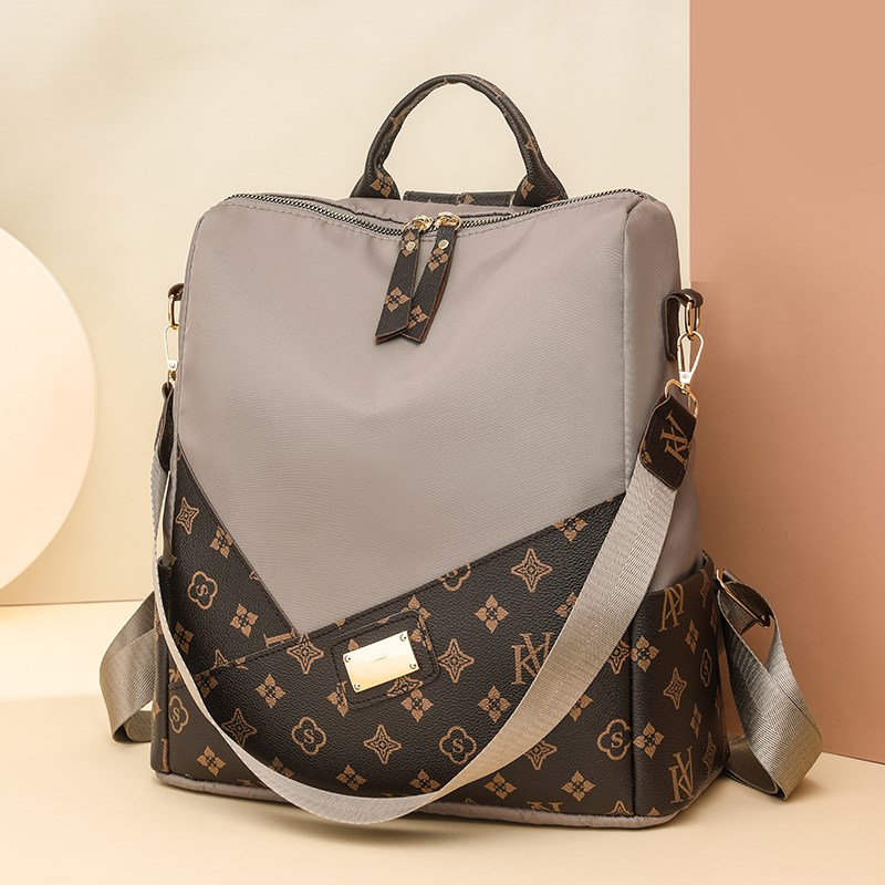 牛津布双肩包女2024新款时尚百搭旅行电脑女士背包小包大容量书包