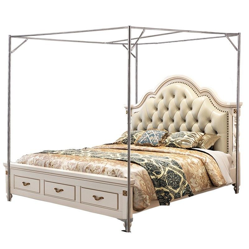 蚊帐支架三开门加密不锈钢加厚加粗支架1.5米1.8m落W地家用可订做,床上用品,蚊帐,淘宝优惠券,粉丝福利购,淘宝优惠卷