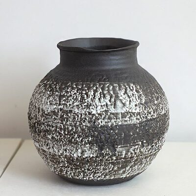 花器罐侘寂中式大号复古粗陶民宿意境风酒店客厅装饰摆件现代陶瓷