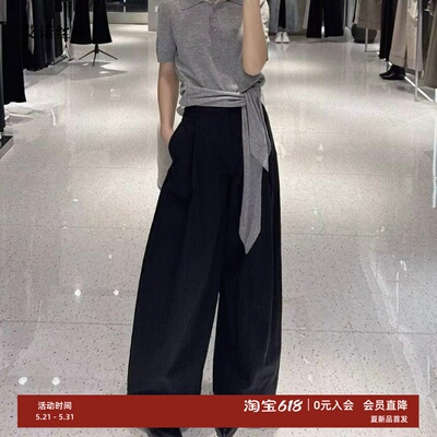 春新款直筒阔腿裤休闲裤女