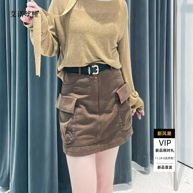 时尚百搭高腰显瘦牛仔半身裙