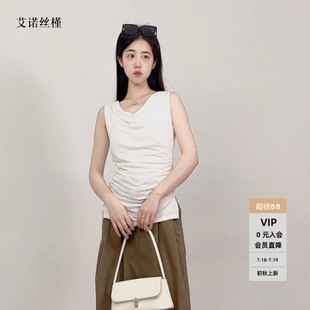 上衣女50526006 ariosee艾诺丝槿官方旗舰店2025夏季 新款 无袖 衬衫