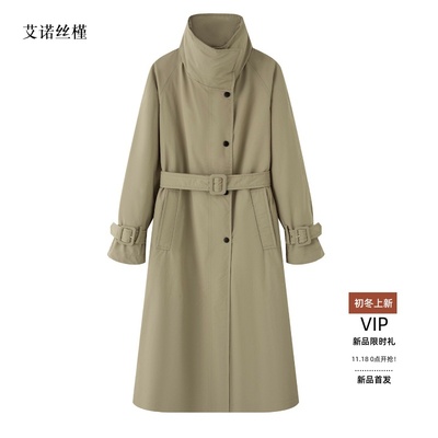 立领收腰风衣外套羽绒服
