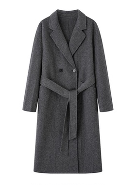 ariosee艾诺丝槿官方旗舰店正品2025新长款双面呢大衣女AR234021