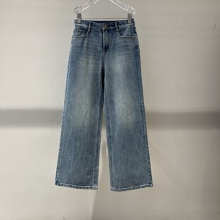 ariosee艾诺丝槿官方旗舰店2026年春新款直筒阔腿长裤牛仔裤1115