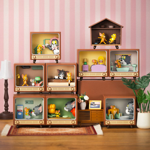 猫和老鼠华纳正版周边TOM and JERRY经典MOMENT系列盲盒手办摆件