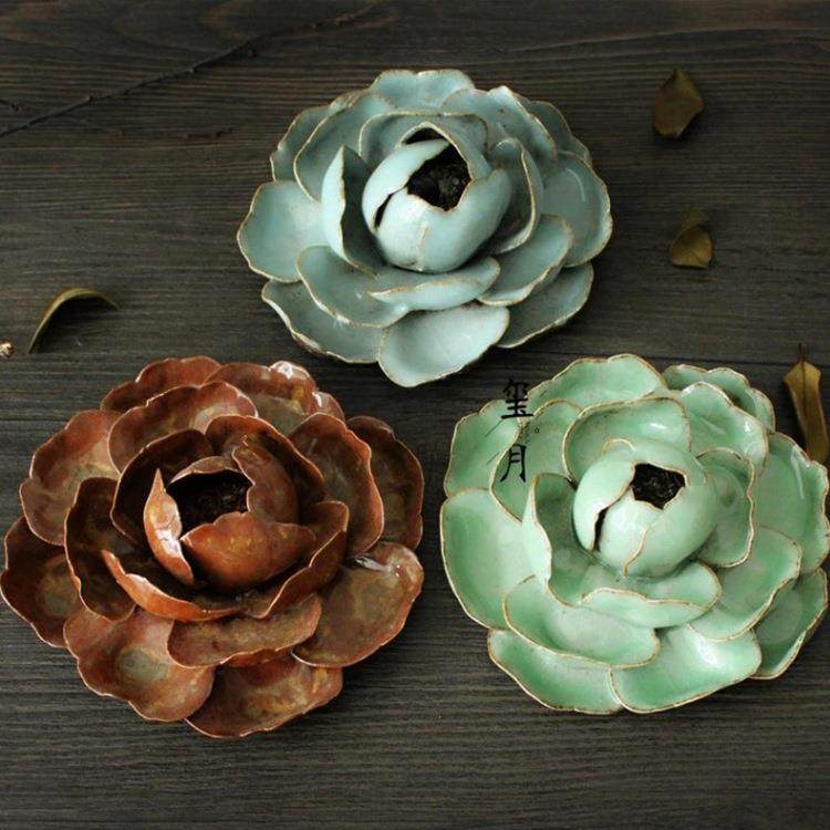 爆款景德镇粗陶泥手作莲花香插香座礼盒陶瓷荷花牡丹线香盘禅意纸,餐饮具,茶道/香炉,淘宝优惠券,粉丝福利购,淘宝优惠卷