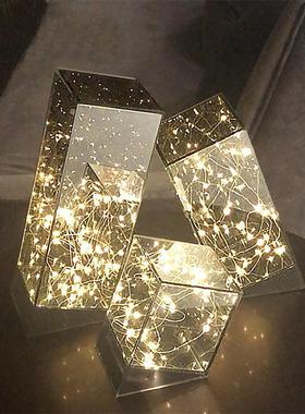 创意玻璃摆件罩客厅软装现代简A约装饰北欧橱窗样板房家居几何灯