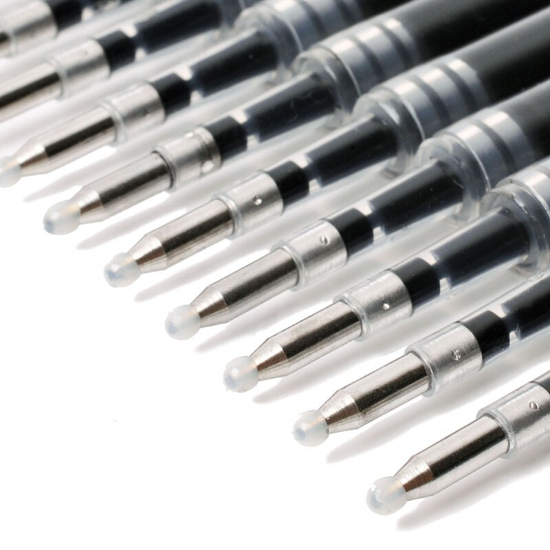 kaco书源亚规0.5水笔芯按压式签字笔专用中性笔芯亚规通用10支装