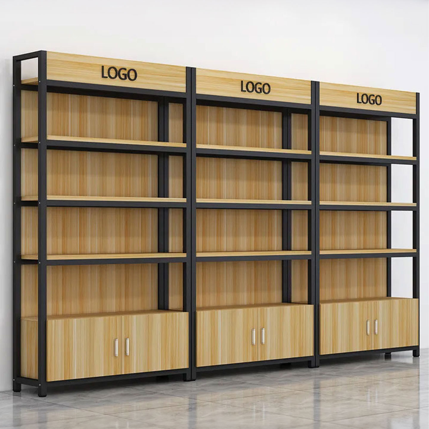 可调节定制商用货架超市烟酒零食陈列展示柜化妆品香烟储物置物架