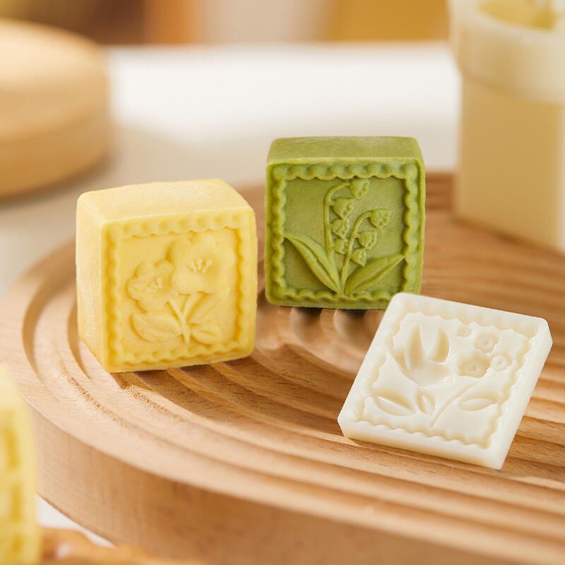 30g糕点绿豆糕模具家用手压式方形烘焙绿豆冰糕模型印具立体压模