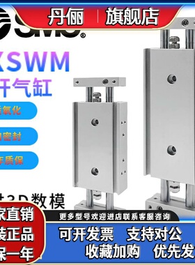 SMC双联CXSWL双轴双出气缸CXSWM 15 20 25 32-10-20-30-50-75-100