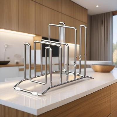菜板放置架304不锈钢砧板架子多功能锅盖架子案板支架厨房置物架