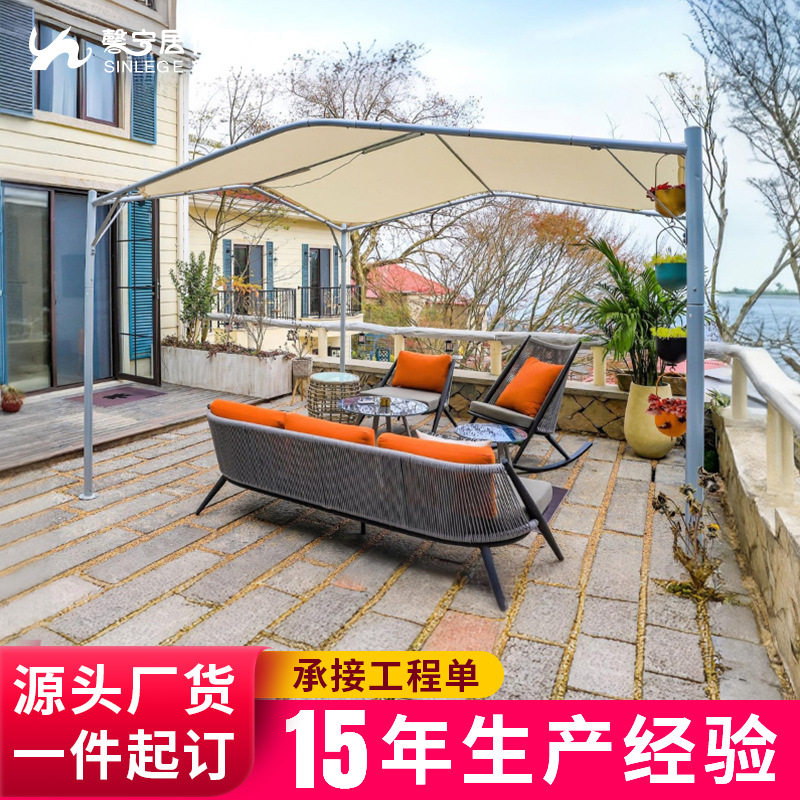 馨宁居户外遮阳棚遮阳伞庭院民宿网红防雨帐蓬餐饮露台天鹅篷凉亭