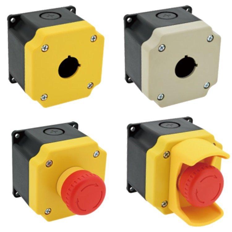 Idec和泉三极3NC急停按钮开关盒YB1W-YW1B