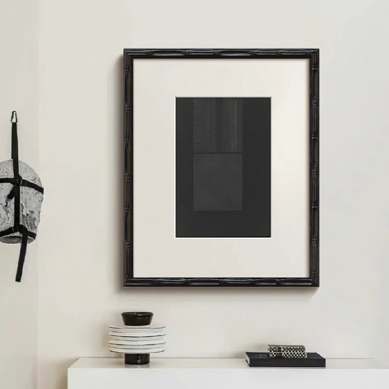 高级感抽象黑白线条挂画法式现代中古风小众艺术北欧复古装饰画