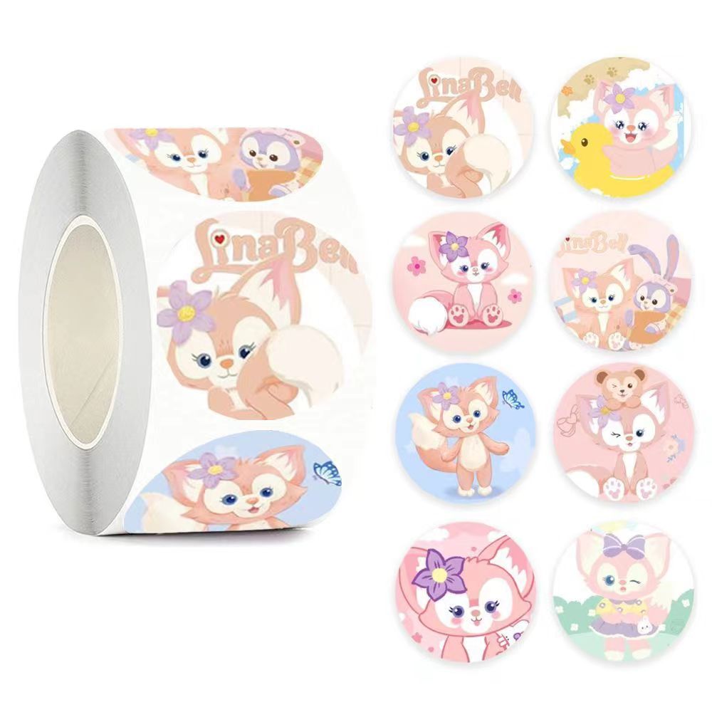 玲娜贝尔不干胶贴纸小狐狸标签贴