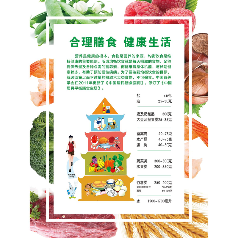 合理膳食健康生活海报均衡营养合理膳食膳食要清淡要少油少盐少糖,个性定制/设计服务/DIY,写真/海报印制,淘宝优惠券,粉丝福利购,淘宝优惠卷